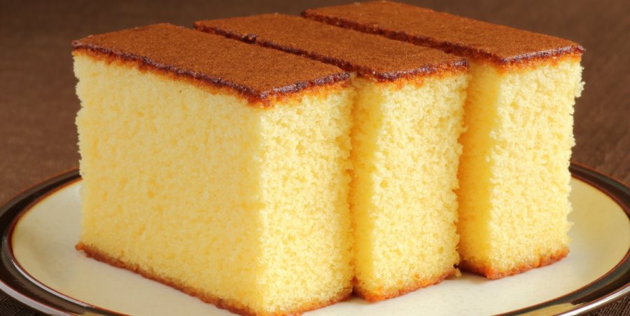 Bizcocho de vainilla esponjoso